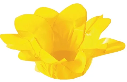 Forminha Flor Lirio Amarelo Claro C/40 UN - Loja Doce