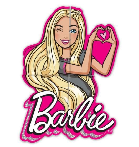 Painel 4 Lâminas Barbie Regina - Lojas Brilhante