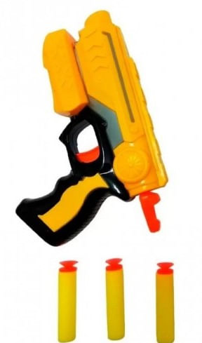 Arminha de Brinquedo Lança Dardos Kit com 4 pistolas e acessórios