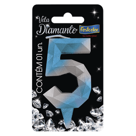 VELA-DIAMANTE-AZULPRATEADA-N5-01UN-763195