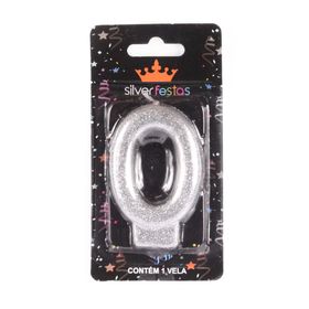 Vela-Prateada-Glitter-Numero-0-UN-585394