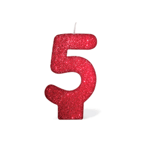 Vela-Vermelha-Glitter-Numero-5-UN-482110