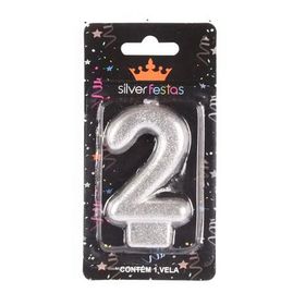Vela-Prateada-Glitter-Numero-2-UN-585416