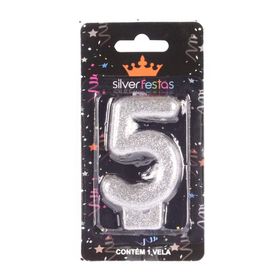 Vela-Prateada-Glitter-Numero-5-UN-585440