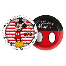 PRATO-PAPEL-RED-MICKEY-MOUSE-18CM-C8UN-REGINA-FESTAS-842210