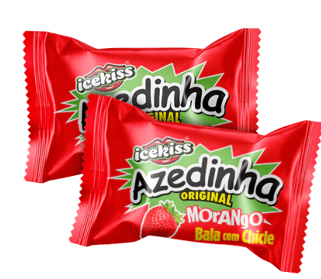 BALA DURA ICEKISS AZED CHICLE MORAN 400G CORY - Loja Doce