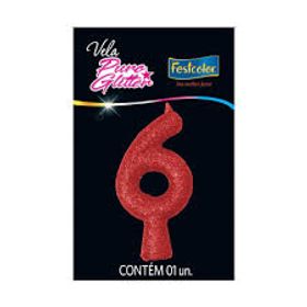VELA-TUBE-PURO-GLITTER-VERMELHO-N-6-01UN-765738