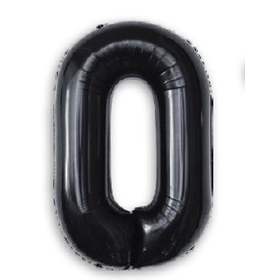 BALAO-METALIZADO-16-POLEGADAS-PRETO-NUMERO-0-UN-773583