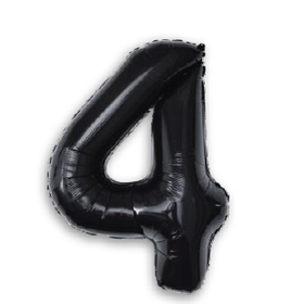 BALAO-METALIZADO-16-POLEGADAS-PRETO-NUMERO-4-UN-773587
