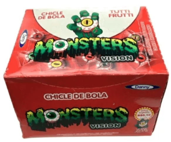 CHICLE MONSTERS VISION TUTTI FRUTTI 240G DANNY - Loja Doce