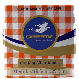 GUARDANAPO-195X225CM-XADREZ-LARANJA-C50UN-UN-779567