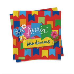 GUARDANAPO-ARRAIA-BAO-DEMAIS-BANDEIRINHA-245X245CM-C20-CROMUS-853733
