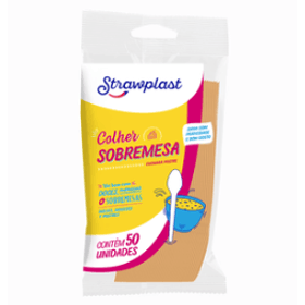 COLHER-SOBREMESA-LARANJA-CANDY-C50UN-STRAWPLAST-854695