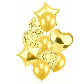KIT-BOUQUET-BALAO-ESTRELA-CORACAO-DOURADO-C10-PECAS-UN-770900