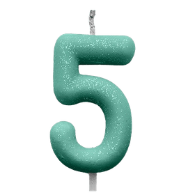 VELA-VERDE-CANDY-COLOR-NUMERO-5-SILVER-PLASTIC-779429
