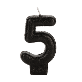 VELA-PRETA-GLITTER-NUMERO-5-SILVER-PLASTIC-779346