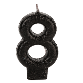 VELA-PRETA-GLITTER-NUMERO-8-SILVER-PLASTIC-779349