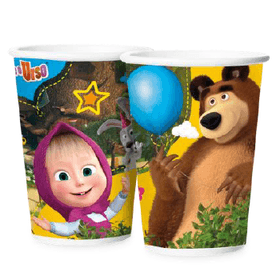 COPO-PAPEL-MASHA-E-O-URSO-CLASSICA-180ML-C8UN-REGINA-FESTAS--847785