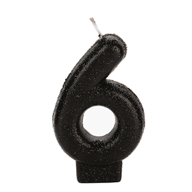 VELA-PRETA-GLITTER-NUMERO-6-SILVER-PLASTIC-779347