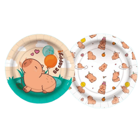 PRATO-PAPEL-RED-CAPIVARA-18CM-C8UN-REGINA-FESTAS-858584