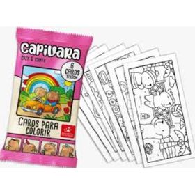 CARD-PCOLORIR-CAPIVARA-SORT-C6-17X9CM-BRINCADEIRA-DE-CRIANCA-858535