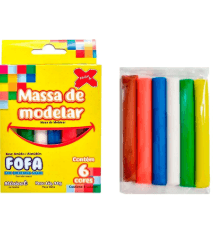 MASSINHA MODELAR 65G C/6 CORES MAKE MAIS - Loja Doce