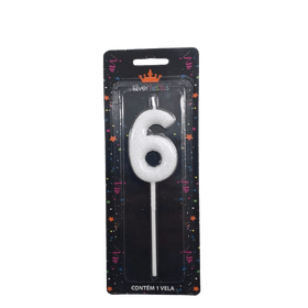 VELA-GLITTER-BRANCA-N6-20X8CM-SILVER-PLASTIC-859708