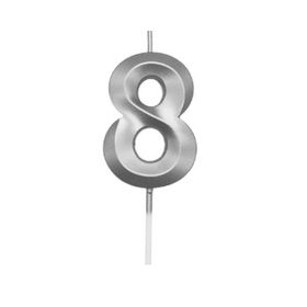 VELA-MINI-DESIGN-PRATA-N8-16X6CM-SILVER-PLASTIC-859770