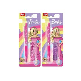KIT-BORRACHA-BATOM-E-LAPISEIRA-0.7MM-ROSAROXO-BARBIE-TRIS-859992