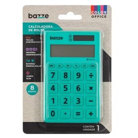CALCULADORA-BOLSO-8-DIGITOS-TURQUESA-BAZZE-860301