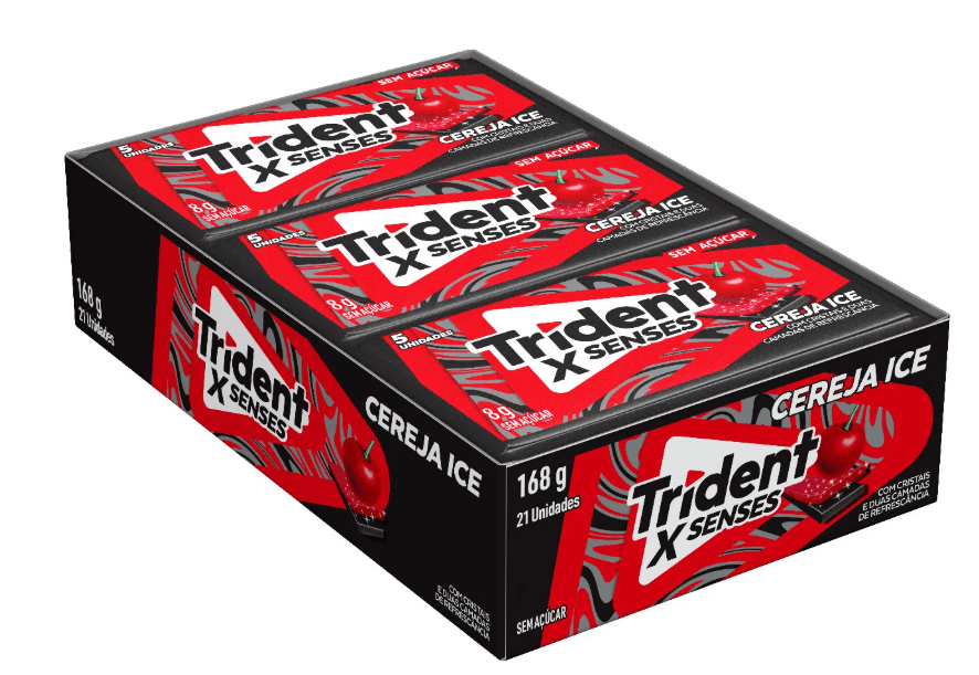 CHICLE TRIDENT-CEREJA ICE MONDELEZ PC 21.0 - Loja Doce