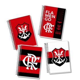 CADERNO-ESPIRAL-CAPA-DURA-FLAMENGO-SORTIDO-C224FLS-KIT-861488