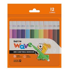 CANETINHAS-HIDROCOR-MINI-PONTA-FINA-WAVE-12-CORES-BAZZE-863678