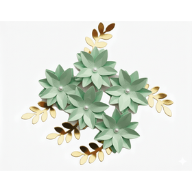 FLOR-PAPEL-VERDE-CANDY-C5UN-4CM-ARUA-FESTAS-864837