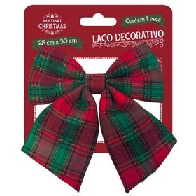 ENFEITE-NATALINO-LACO-DECORATIVO-XADREZ-25X30CM-MULTIART-866911