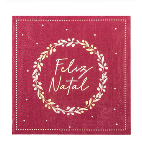 GUARDANAPO-FELIZ-NATAL-VERMELHOOURO-33X33CM-C20FL-CROMUS-862540