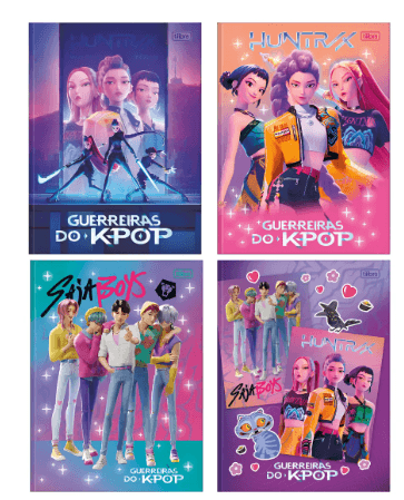 K-POP・アジア 48G 46G CD CADERNO BROCH GUERREIRAS DO KPOP 48FLS TILIBRA - Loja Doce