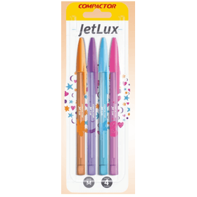 CANETA-ESFEROGRAFICA-JETLUX-1.0-4-UNID-PRETA-COMPACTOR-888004