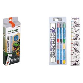 GIZ-DE-CERA-RETRATIL---REGUA-CRESC-RAPTOS-DINO-8PCS-BRW-887495