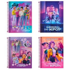 CADERNO-UNIVERSITARIO-160FLS-GUERREIRAS-DO-K-POP-SORTIDO-TILIBRA-889120