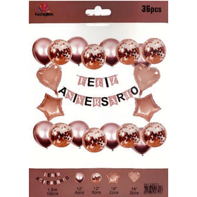 KIT-BALAO-METALIZADO-ANIVERSARIO-C34PCS-ROSE-GOLD-PARTY-DREAM-894992