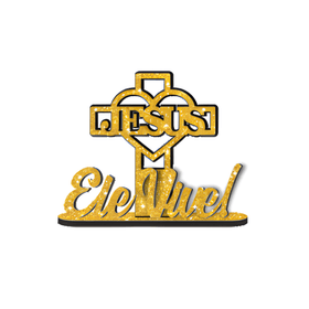 ENFEITE-JESUS-ELE-VIVE-DOURADO-GLITTER-PIFFER-896213