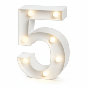 LUMINARIA-NUMERO-5-BRANCO-CLED-AMARELO-16X3CM-PARTIU-FESTA-904002