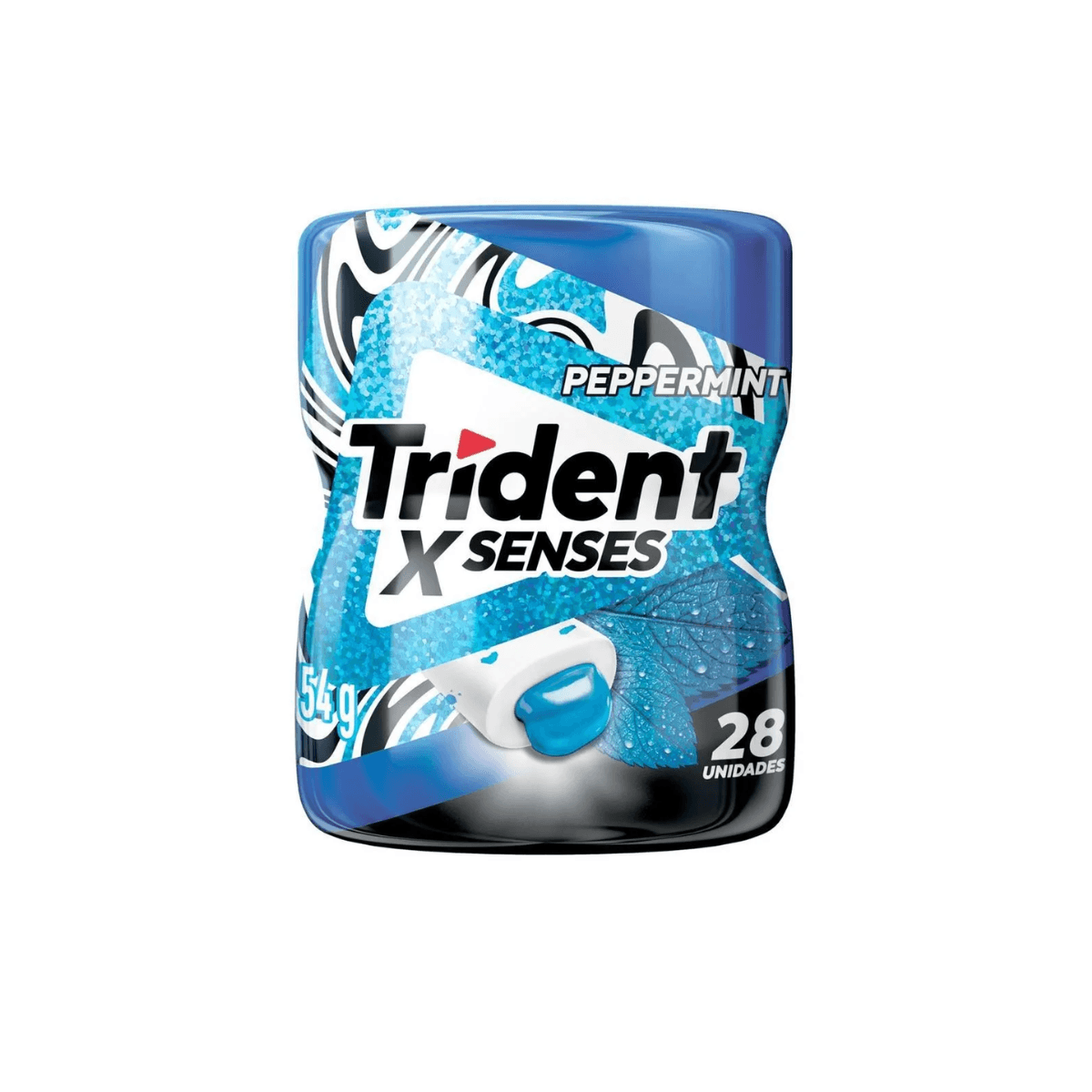 CHICLE TRIDENT GARRAFA PEPPERMINT HORTELA 54G MONDELEZ - Loja Doce