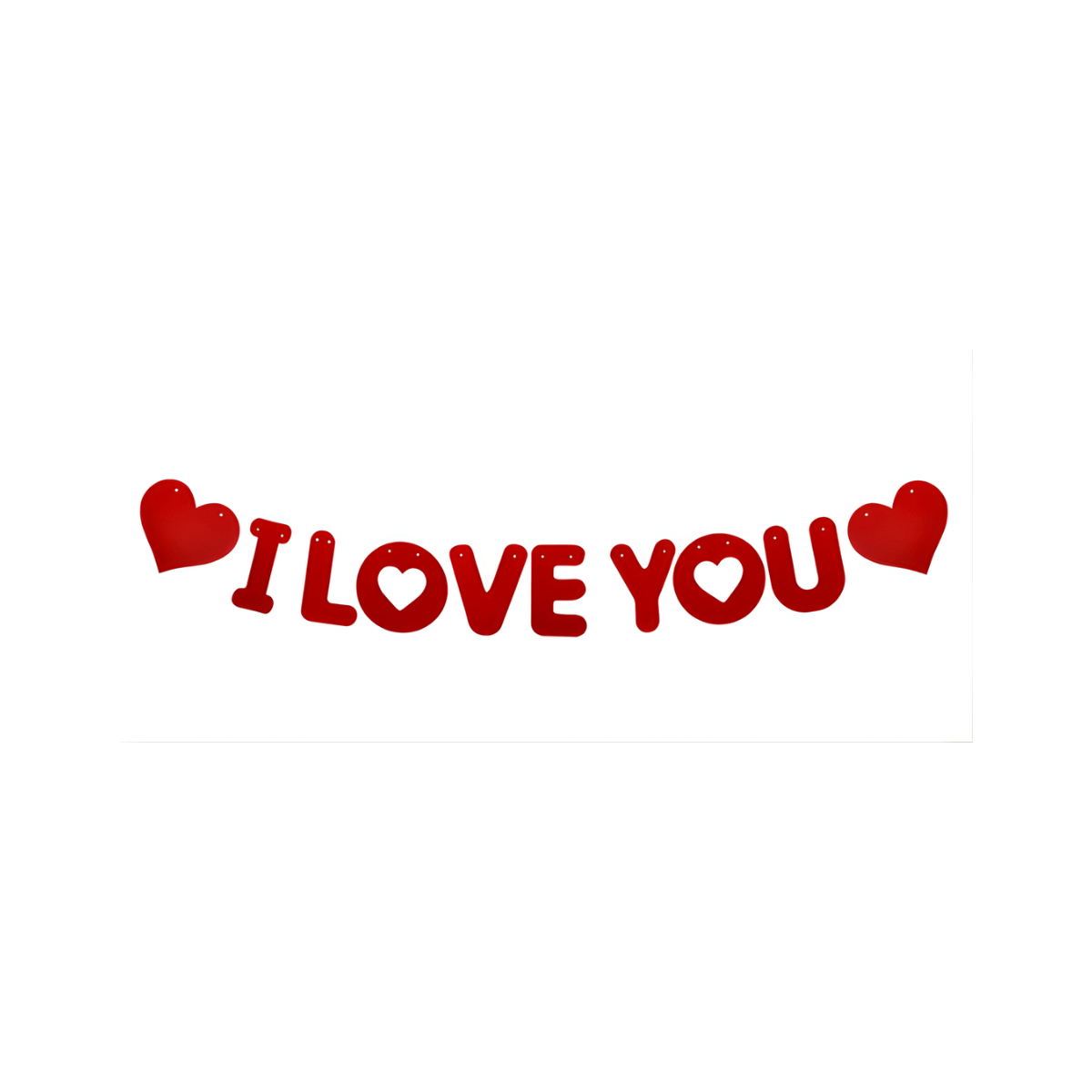FAIXA I LOVE YOU PAPEL VERMELHO/DOURADO ART LILLE - Loja Doce