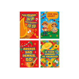 CARTAZ-DECORATIVO-NOSSO-ARRAIA-235X35CM-C4PCS-SORTIDO-IDEIA-EMBALAGENS-923042