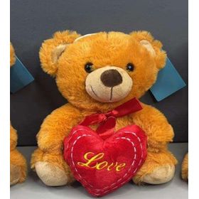 URSO-PELUCIA-CCORACAO-LOVE-20CM-MARRON-S2-TOYS-910239