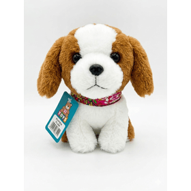 CACHORRO-PELUCIA-19CM-MARRON-E-BRANCO-S2-TOYS-910238