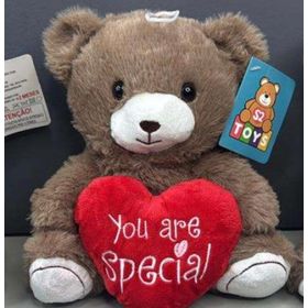 URSO-PELUCIA-CCORACAO-YOU-ARE-SPECIAL-18CM-MARRON-S2-TOYS-910241