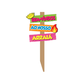 PLACA-JARDIM-BEM-VINDOS-AO-NOSSO-ARRAIA-25X55CM-GRINTOY-856470
